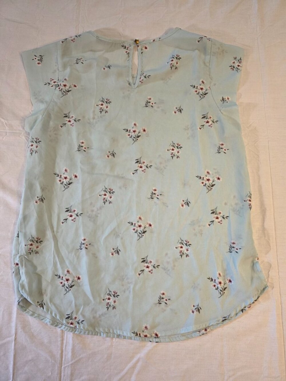 Sweet Rain Blouse Women's Medium Flowers with Front Pocket Sleeveless - Picture 3 of 4